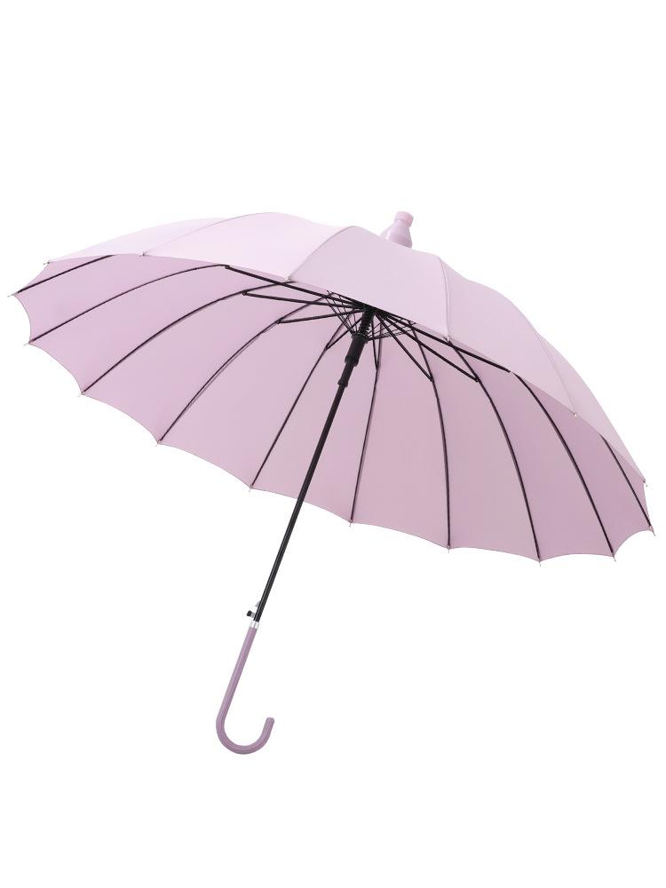 New 16 bone small fresh simple fashion creative curved handle automatic umbrella umbrella waterproof cover