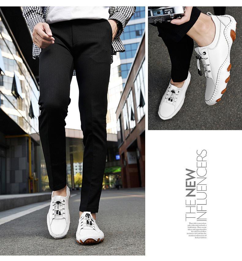 2025 Plus Size Men's White Breathable Driving Loafers - British Style Casual Soft Sole Shoes