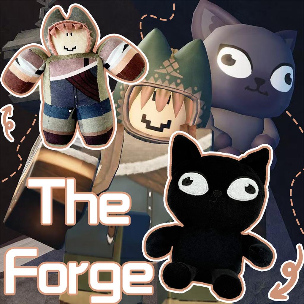 Roblox Plush Doll Figure Toy, The Forge Collectible Soft Stuffed Animal, Cute Gift for Fans, 30cm