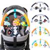 Arche de Poussette pour Bébé Jouet Sonnette Ludique Activité Sensorielle pour Nouveau-nés Réglable pour Balancelles et Siège Auto Sécurisé Jouets Suspendus pour Lit