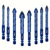 7/6/5/4PCS Four-edge Serrated Drill Bit Set For Drilling Holes In Glass Tiles Walls Concrete 3-12mm Sawtooth Drill Bit Set Tool