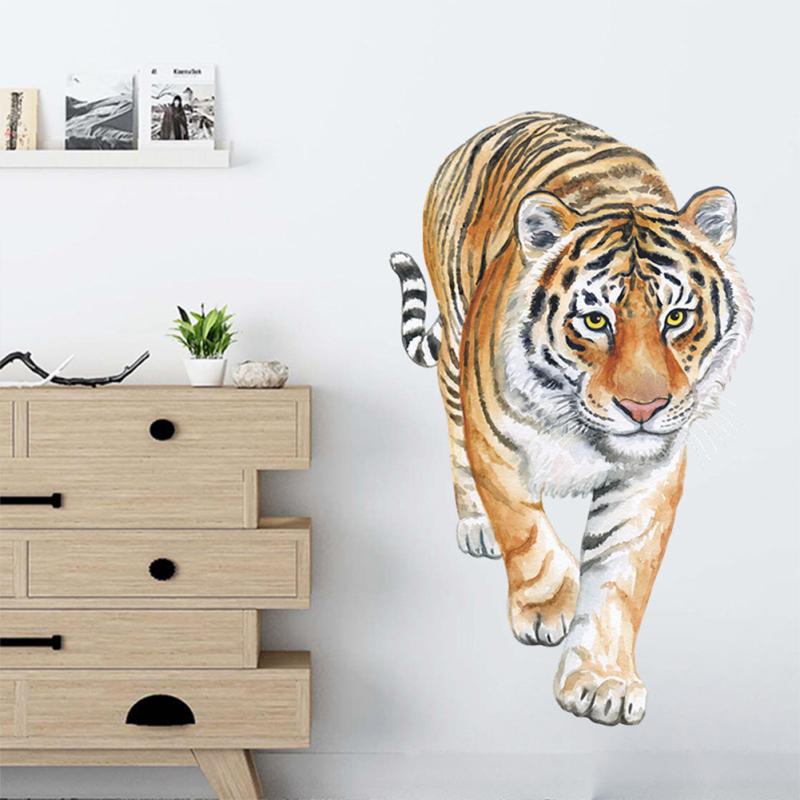 Tiger-Druck-Wandaufkleber, Schlafzimmer, Kindergarten, Eingangswand, Hintergrunddekoration