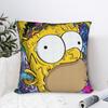 Psychedelic Homer SSimpsons Donut Art Pillow Cover Morden Pillow Case For Sofa Home Decor Design Cushion Cover Birthday Present
