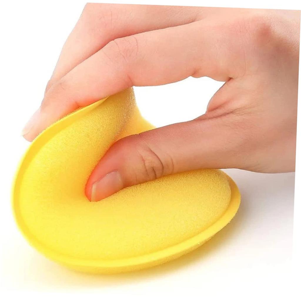 Healifty 24pcs Car Wash Sponge Yellow Sponge Pad Car Wash Tool Car Polishing Sponge