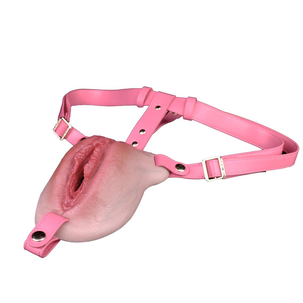 Male Silicone Penis Cage Chastity Lock Cock Cage with Belt CB Device