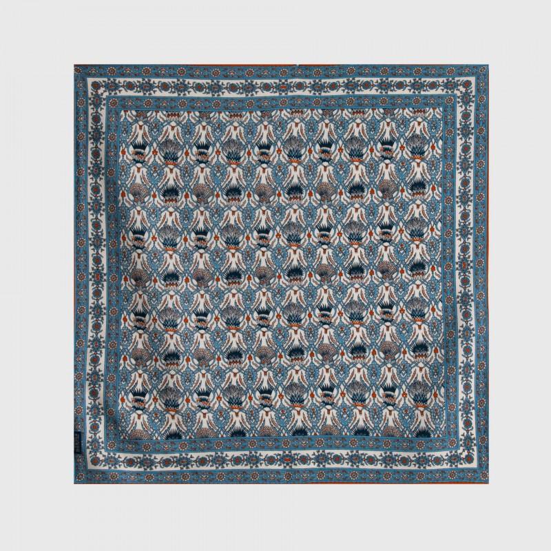 Womens Silk Wool Square Scarf Double-sided Print Elegant Shawl Winter Warmth Sun Protection