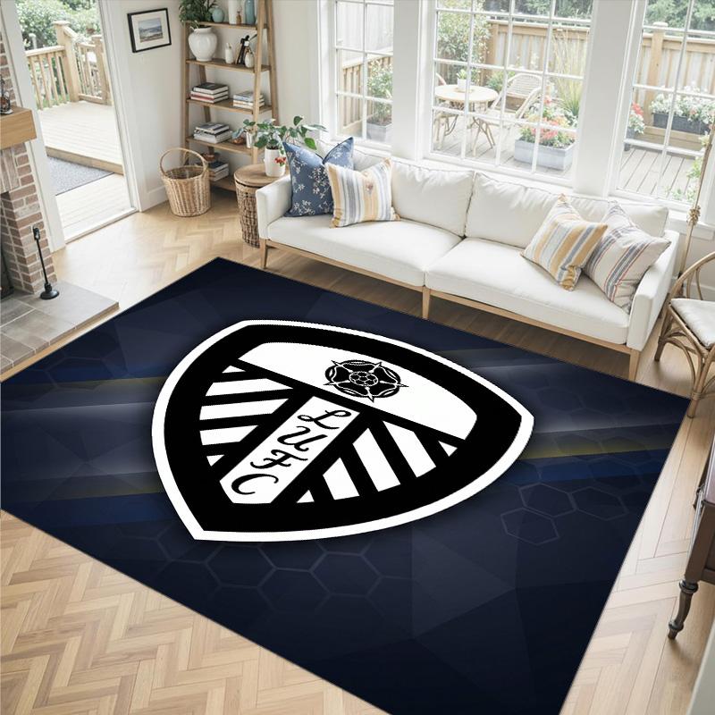 Tappeto in velluto di cristallo Design Leeds United Accogliente Non?Tappeto Stampato Antiscivolo per Camera da Letto Soggiorno Ingresso