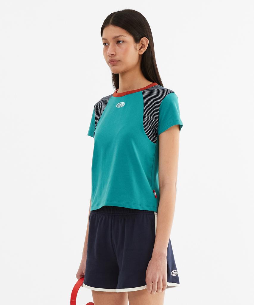 Minasu Mns Raglan Stripe T Shirt_Mint