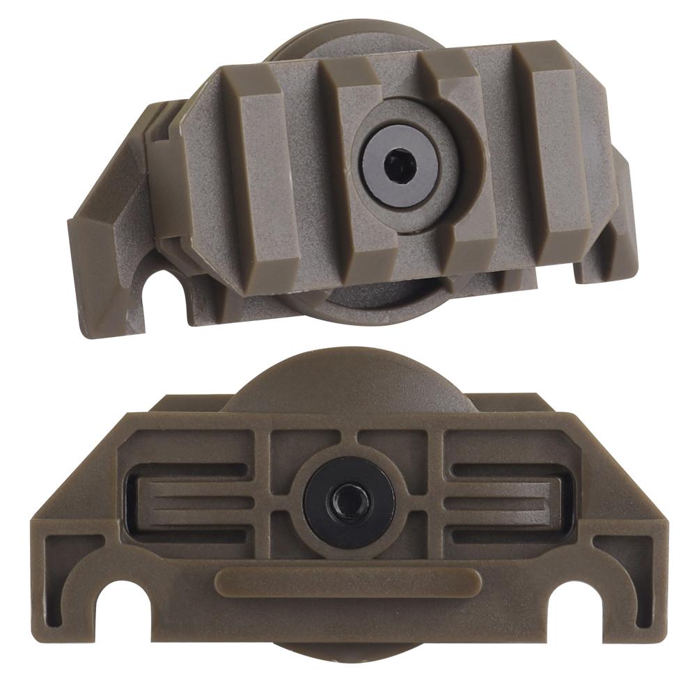 Helmlicht-Adapter, verstellbar, 360 Grad Drehung, Nylon, Helm-Schienen-Taschenlampenhalterung für Team Wendy 3.0 Schiene