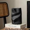 Ceramic Vase Irregular Wrinkles Origami Vase Ceramic Handicrafts Flower Arrangement Accessories Terrarium Home Decoration