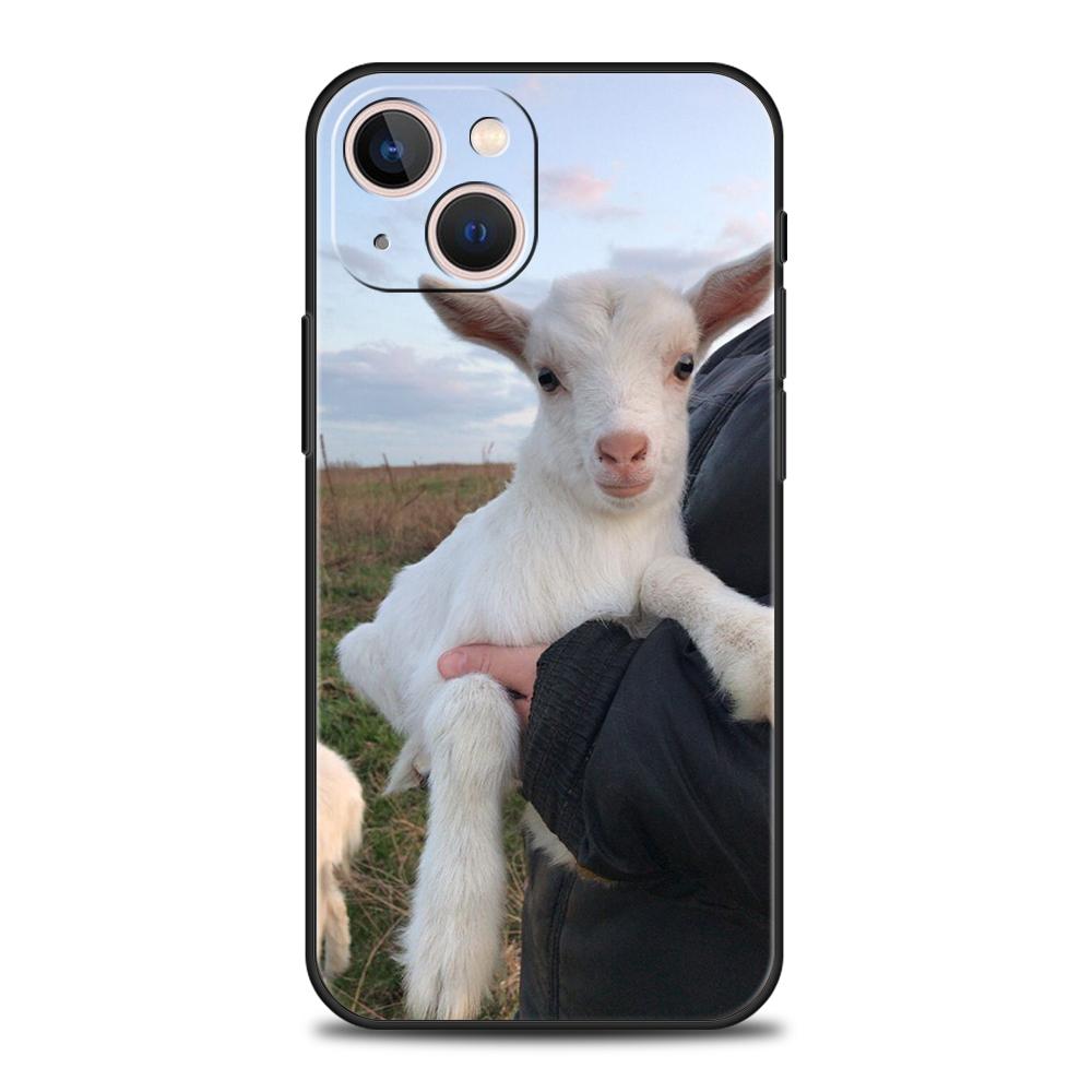 

Роскошный мягкий чехол из ТПУ для iPhone 17 Air 16E 16 11 15 14 Pro MAX 12 13 7 8 Plus X XR XS SE 2022, чехол-мультяшная милая коза iPhone 17