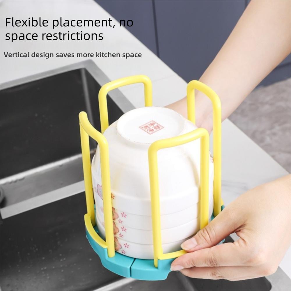 Creative Plastic Drain Rack Detachable Portable Storage Rack Retractable Space-saving Bowl Plate Organizer Kitchen Supplies