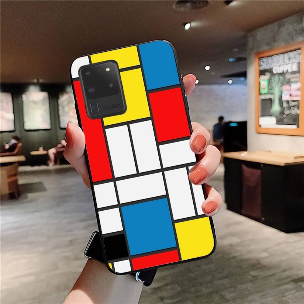 Pattern Abstract Piet Mondrian Phone Case For Samsung S 9 10 20 21 22 23 30 23 24 Plus Lite Ultra FE S10lite Funda