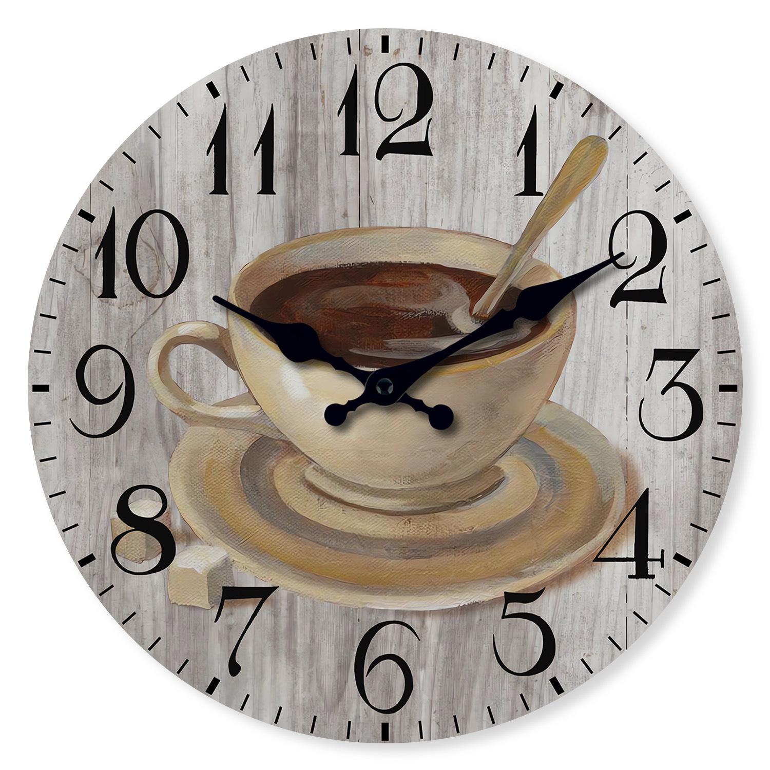 

12 Ретро Деревянные Настенные Часы для Гостиной - Бесшумный Дизайн