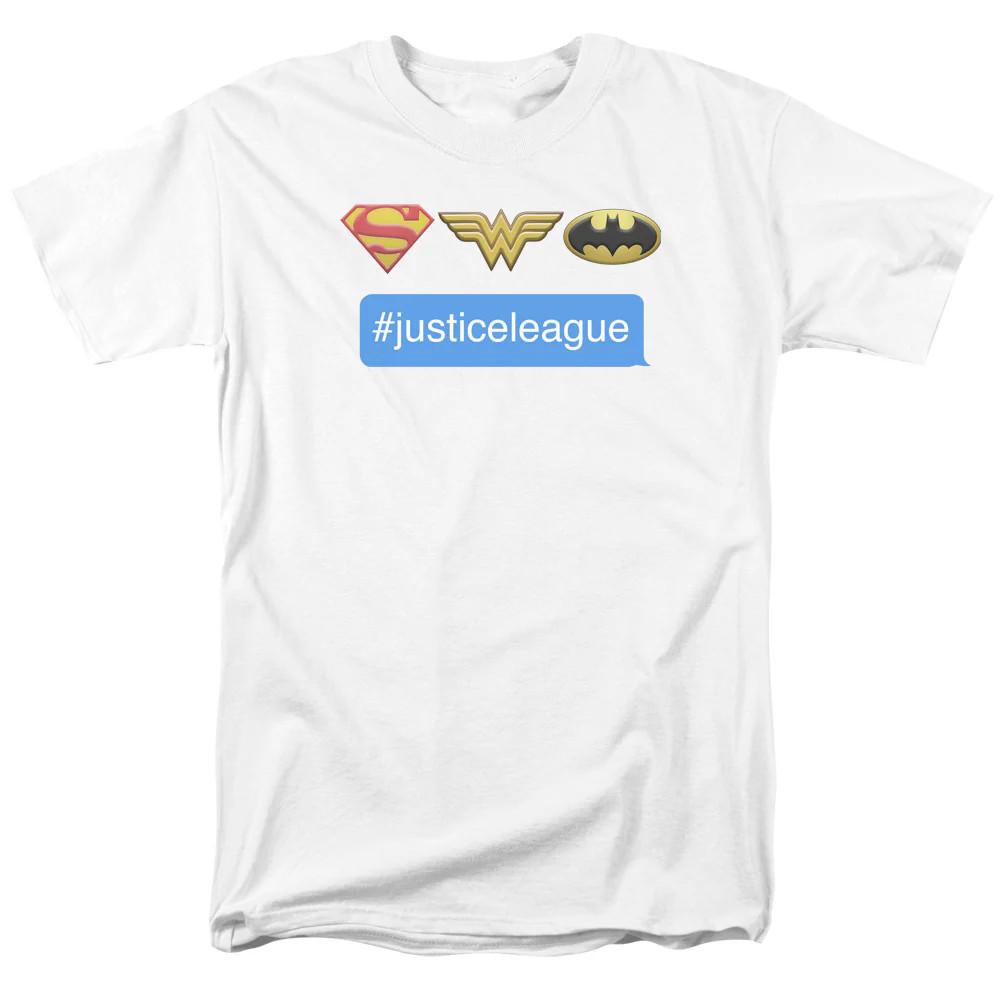

DC Comics Hashtag Justice League Mens T Shirt White 4XL