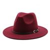 Unisex Wool Felt Fedora Hat for Men Women, Coffee Color Autumn Winter Jazz Cap, European American Fashion Top Hat