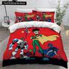 Teen Titans Go Povlečení Jednolůžko Twin Full Queen King Velikost Anime Sada Povlečení Aldult Dětský Pokoj Povlaky na Peřinu Sada 3D Tisk 014