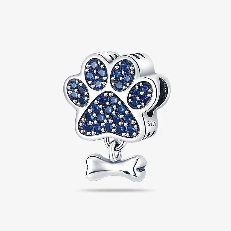 Copper Full Diamond Charms Colorful Heart Blooming Rose Round Beads Pendant Fit Original Bracelets Necklace Jewelry