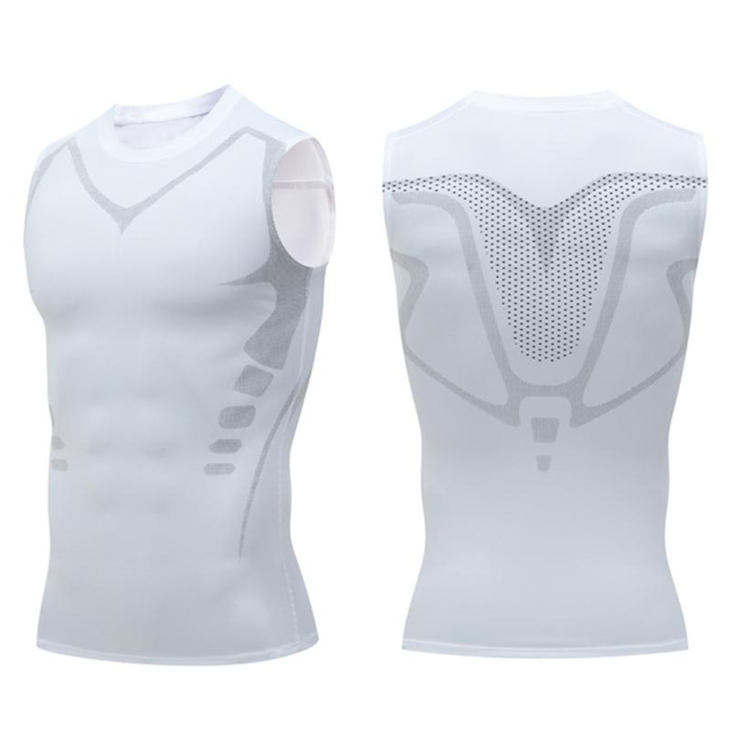 Men Sleeveless T-Shirts Base Layer Vest Basketball Sports Tight Compression Gym Fitness Jogger Running Top Jersey Outdoor Tank