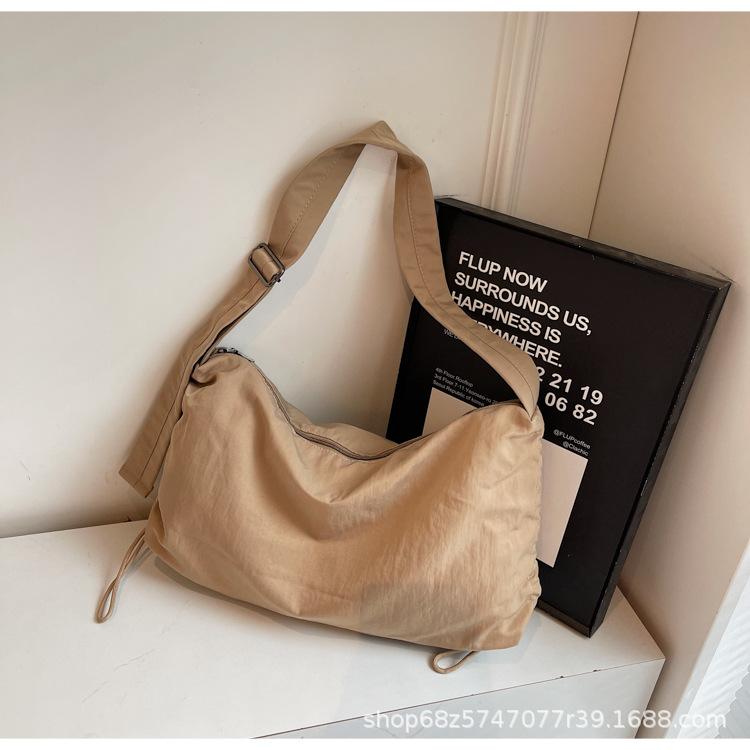 Japanese waterproof nylon tote bag sports messenger bag men's and women's large-capacity canvas bag cycling relaxation shoulder bag