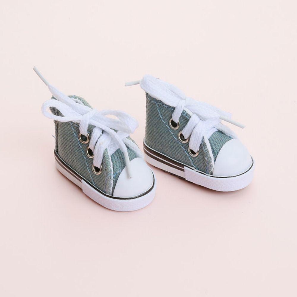 

1 Pair 5.5cm Length Doll Canvas Shoes DIY Doll Sneakers 1/6 BJD DollsGirl Gift