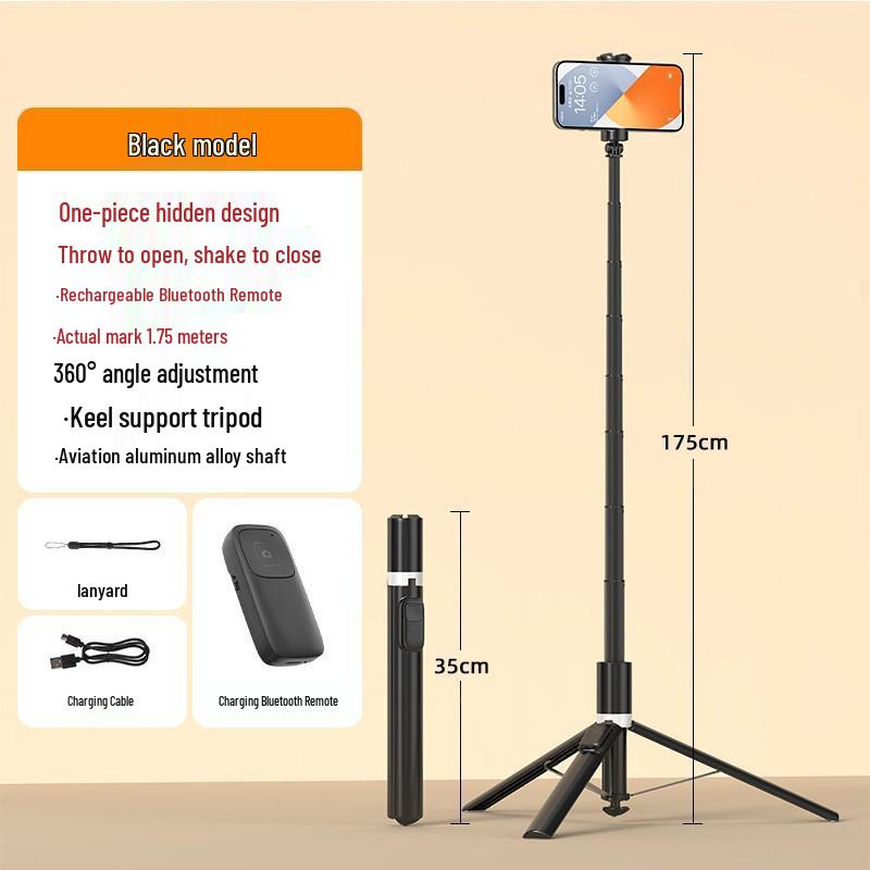 Jumping Stick Universal Phone Selfie Tripod - Portable Live Broadcast Photography Holder