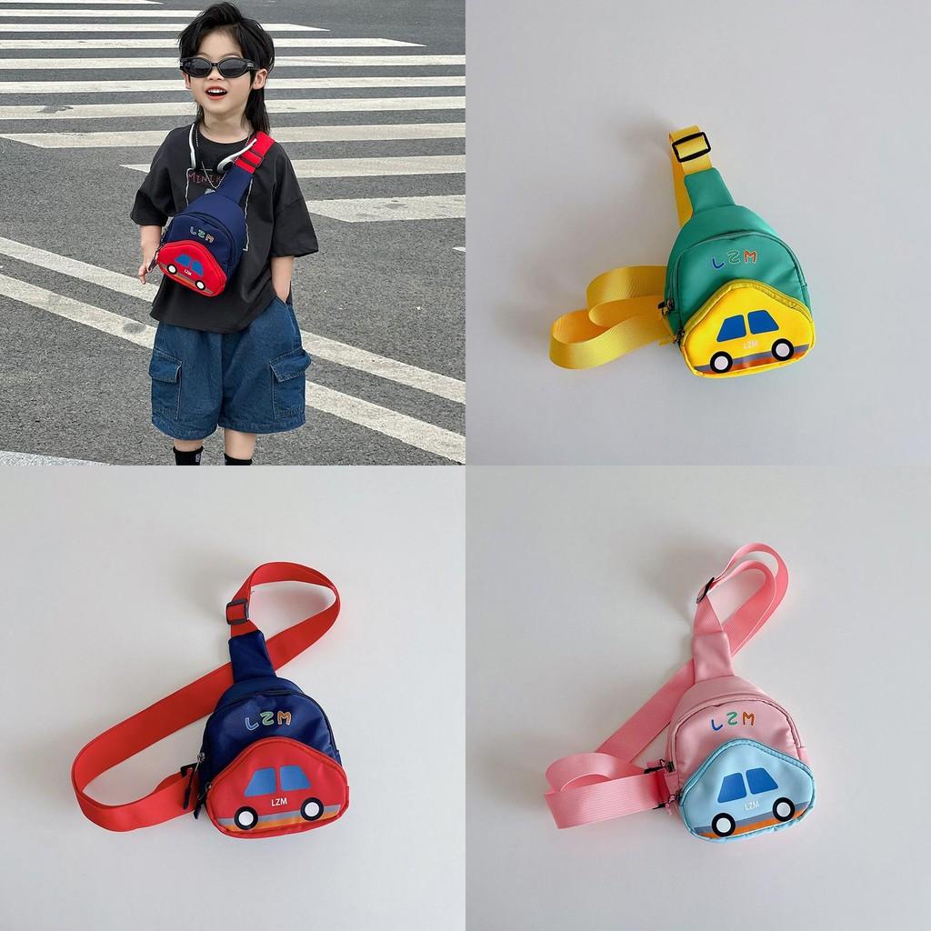 Car Pattern Childrens Canvas Backpack Fun Style School Weekend Bags Outings