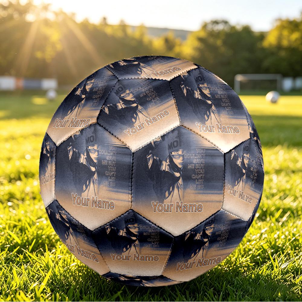 Billie Eilish Size 5 Football, Custom Name Text Personalized Soccer Ball Sport Training Gift