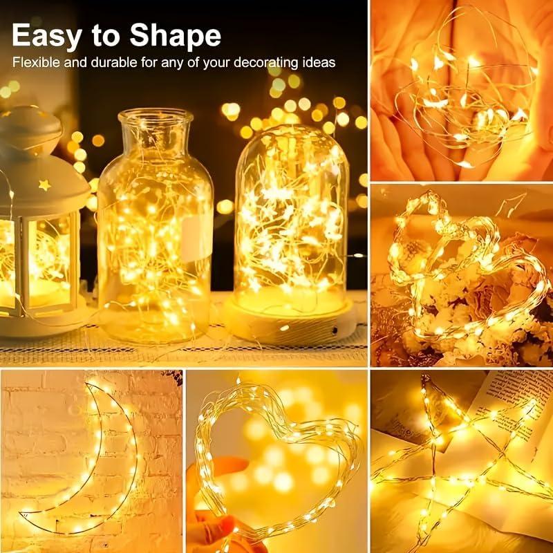Floral Art Led String Fairy Lights Waterproof Indoor And Outdoor Decorative Lamp Led Light Alloy Wire Party Holiday Decor