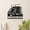 Custom Semi Truck Metal Wall Art, Personalized Trucker Name Sign, Home Decor Hot Sale