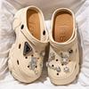 Women's Platform Clogs with Detachable Rhinestone Charms for Casual Streetwear