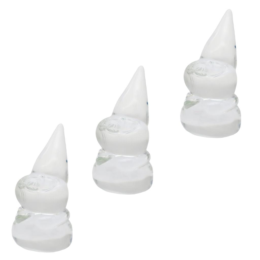 Four Cart Cute Handmade Glass Craft "Nisse, the Fairy that Brings Happiness" x 3-Piece Set