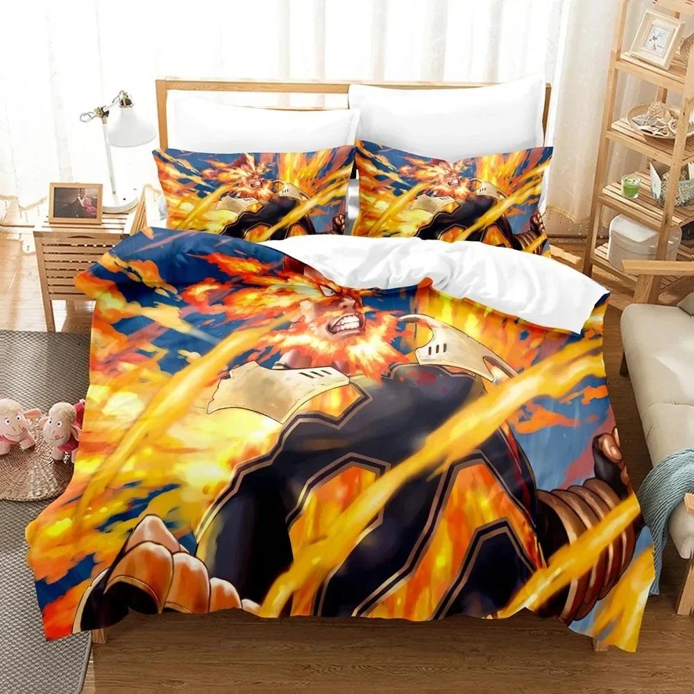 Japan Anime My Hero Academia Bedding Set Bedroom Soft Modern Bedspreads Comefortable Kids Duvet Cover Quilt Cover And Pillowcase