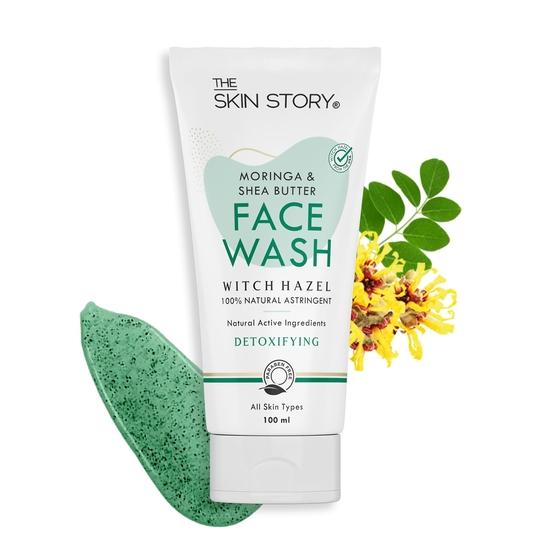 The Skin Story Gesichtsreinigungskombination, Moringa & Sheabutter Gesichtsreinigung(100ml) und Ingwer & Zimt Pickelkontrolle Gesichtswaschgel (100ml), 2er-Pack
