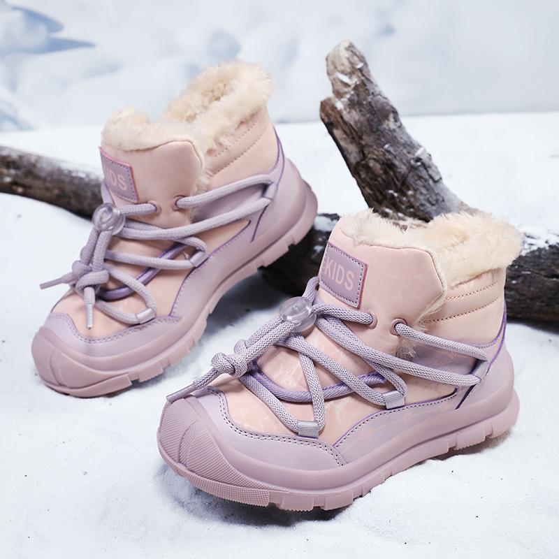 Winterwarme High-Top Schneestiefel für Kinder - Modisch und vielseitig für den Außenbereich