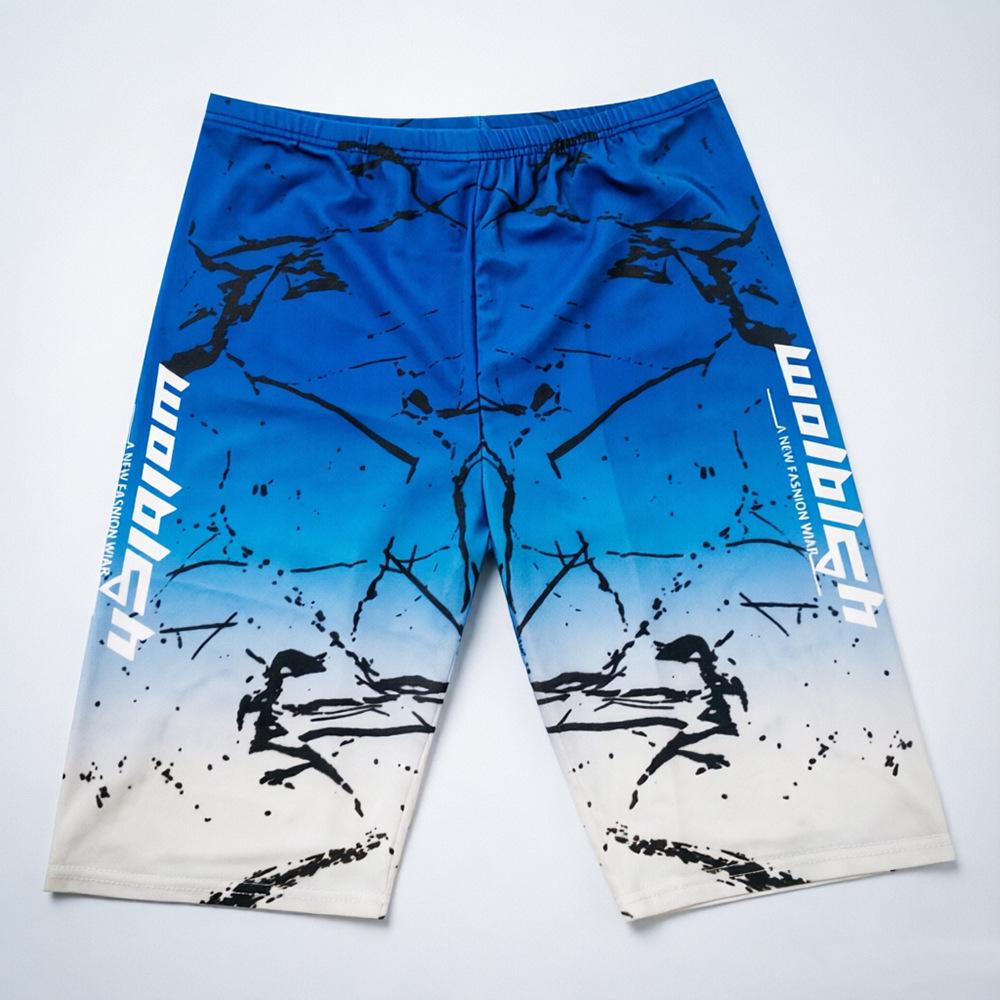 Men's Mid-Length Swimming Trunks, Professional Beach Long Boxer, Boys' Large Size Hot Spring Swimwear