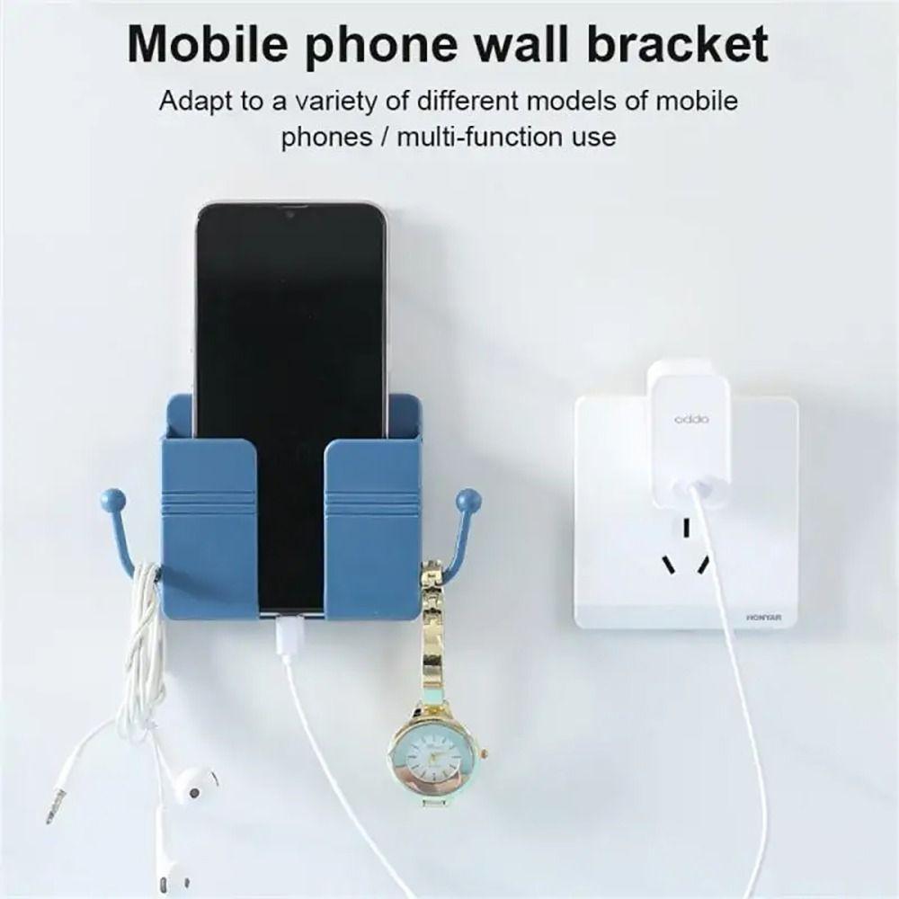 1Pcs USB Charging Stand Wall Mounted Storage Box Wall Holders Phone Charging Holder Rack