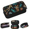 Southwest Tribal Native American Kokopelli Pencil Cases for Student School Pen Box Pencil Bag Large Capacity Pencil Pouch