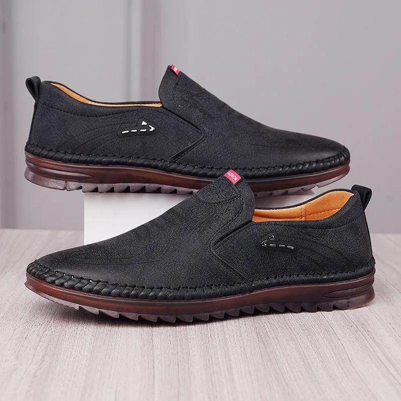 High Quality Men Leather Shoes Summer Hollow Breathable Loafers Luxury Moccasins Men Shoes Comfortable Driving Shoes Formal Shoe