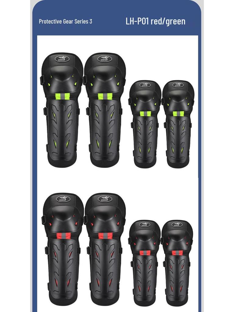 PRO X Motorcycle Anti-Fall Stainless Steel Knee & Elbow Pads Set for Off-Road Riding