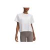 Under Armour Movement Logo Round Neck Breathable Short Sleeve T-Shirt Women T-Shirts White Metallic-Silver 6000217-100