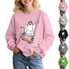 Children's Fashion Loose-fitting Casual Halloween Long-sleeved Printed Round Neck Sweatshirt