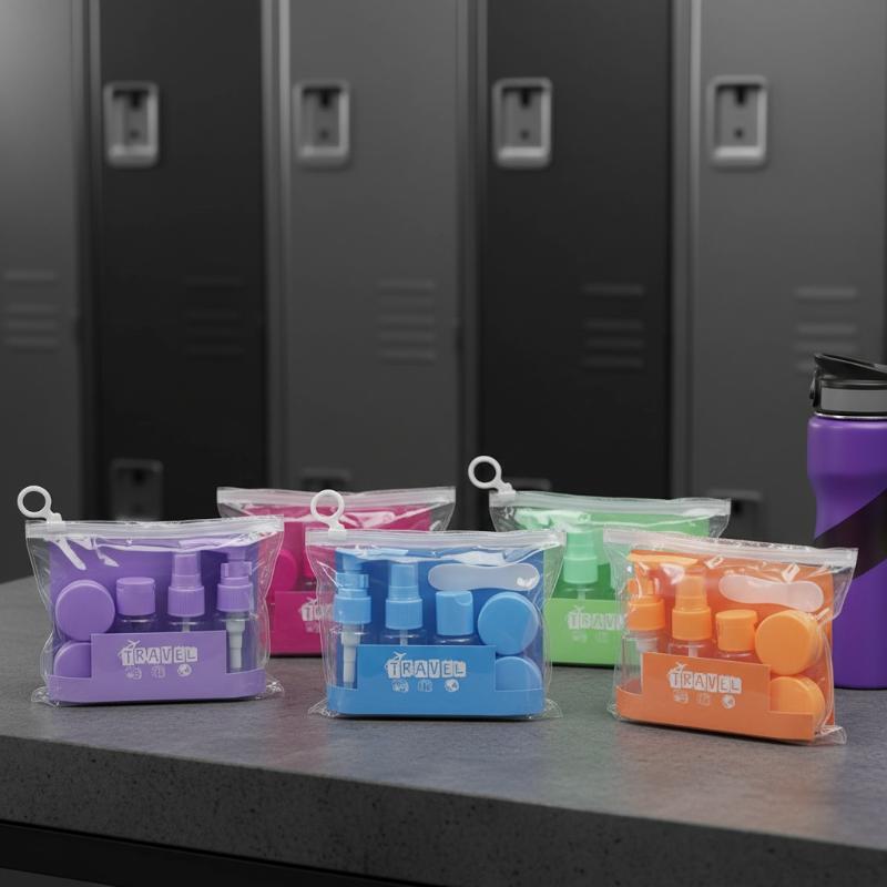 6Pcs Leak Proof Refillable Travel Bottle Set For Toiletries Travel Containers With Zipper Clear Toiletry Bag