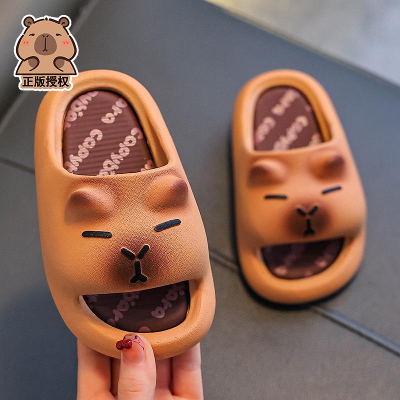 Children's summer cartoon cute non-slip indoor bathing soft-soled baby slippers for girls