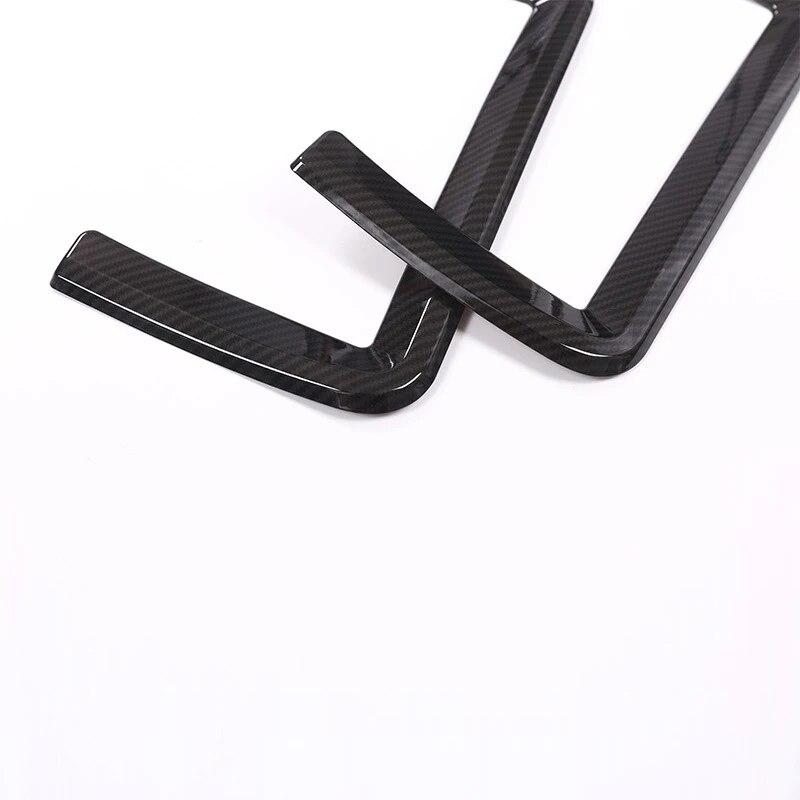 Carbon Fiber Car Zadní řada opěradla Síťové kryty rámu Obložení pro Land Rover Discovery Sport Range Rover Evoque Sportovní příslušenství