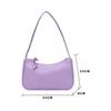 Fashion Candy Color Underarm Bag PU Leather Small Top-Handle Handbag Soft Shoulder Purse Women