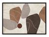 Poster Painting 50x70cm Beige White Brown Figures Shapes Abstraction