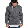 Neuer Herrenpullover mit Kapuze und einfarbigem Muster
