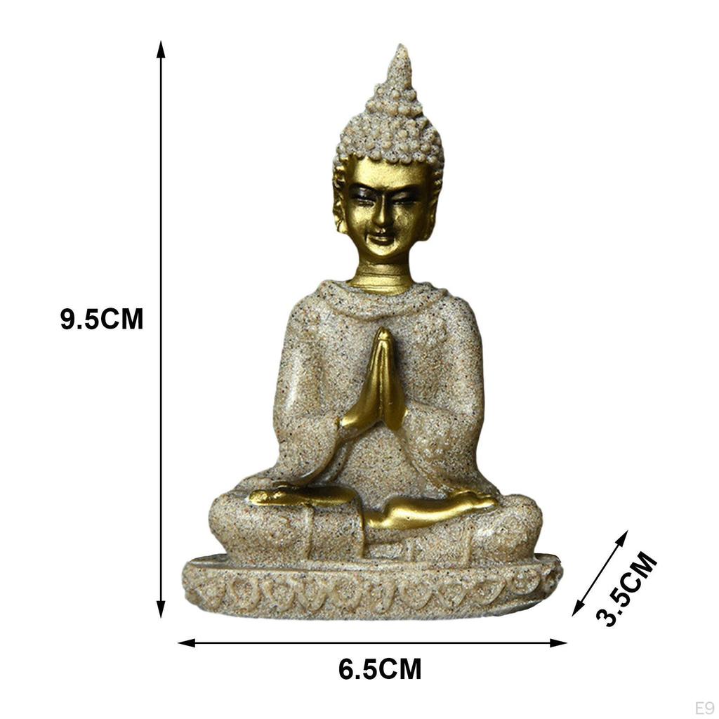 Buddha Sculpture for Home Office Decor - Handcrafted Resin Figurine
