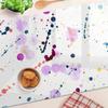 Tempered Glass Kitchen Backsplash with Abstract Splatter Graphic 80X52 Cm